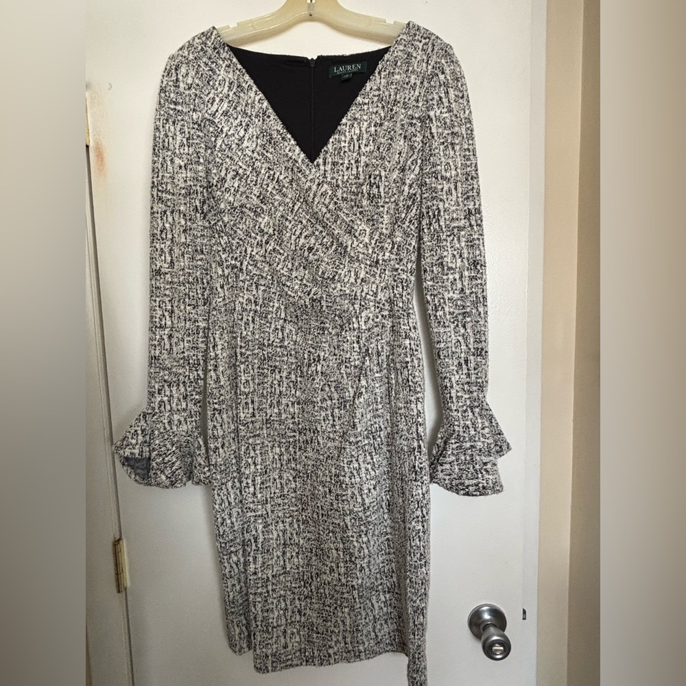 Black and white boucle Ralph Lauren dress 8